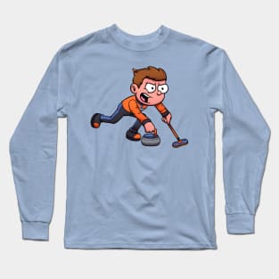 Curling Boy Long Sleeve T-Shirt